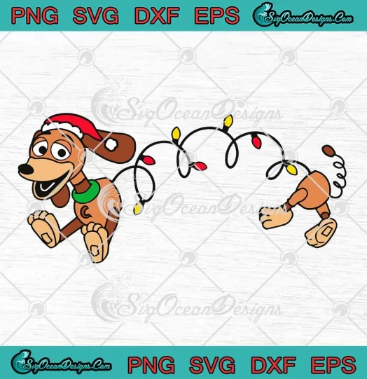 Slinky Dog Christmas Lights SVG - Disney Toy Story Christmas SVG PNG, Cricut File
