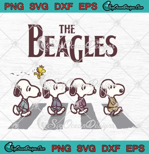 Snoopy The Beagles Abbey Road SVG - Disney Peanuts SVG - The Beagles SVG PNG EPS DXF PDF, Cricut File
