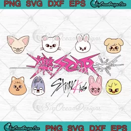 Stray Kids Skzoo Rock Star SVG - Stray Kids Rock Star Album Trendy SVG PNG, Cricut File