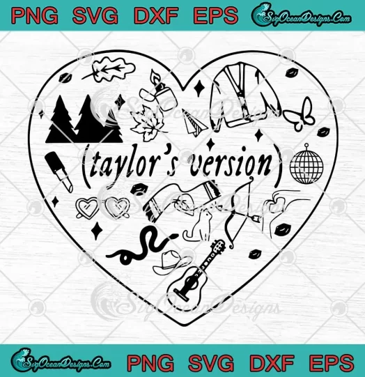 Taylor's Version Heart Symbol SVG - Taylor Swift SVG - Taylor's Version Albums SVG PNG, Cricut File