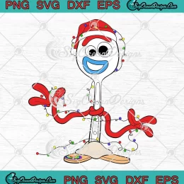 Toy Story Forky Christmas Lights SVG - Disney Pixar Merry Christmas SVG PNG, Cricut File