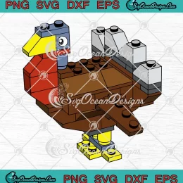 Turkey Lego Master Builder Funny SVG - Thanksgiving Building Bricks Kids SVG PNG, Cricut File