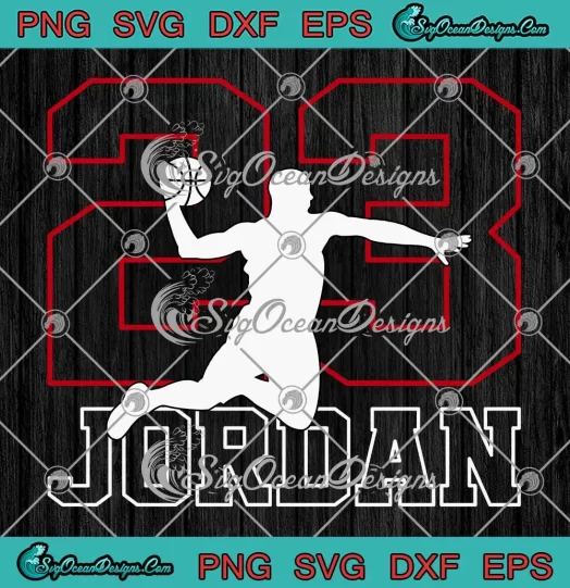 23 Jordan Name Basketball Player SVG - Retro Michael Jordan SVG PNG, Cricut File