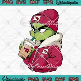 Bougie Grinch Arizona Cardinals SVG - Grinch NFL SVG - Football Christmas SVG PNG, Cricut File