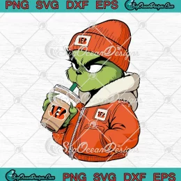 Bougie Grinch Cincinnati Bengals SVG - Christmas Grinch SVG - NFL Football SVG PNG, Cricut File