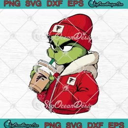 Bougie Grinch NFL Atlanta Falcons SVG - Grinch Football Christmas SVG PNG, Cricut File