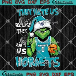 Charlotte Hornets Santa Grinch SVG - They Hate Us SVG - Basketball Christmas SVG PNG, Cricut File