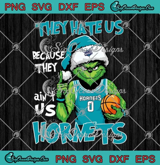 Charlotte Hornets Santa Grinch SVG - They Hate Us SVG - Basketball Christmas SVG PNG, Cricut File