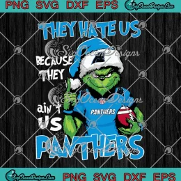 Christmas Carolina Panthers SVG - They Hate Us SVG - Santa Grinch Football SVG PNG, Cricut File