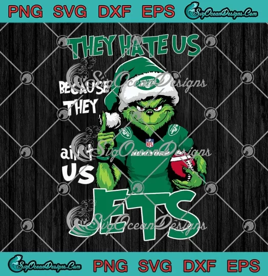 Christmas New York Jets SVG - They Hate Us SVG - Santa Grinch Football SVG PNG, Cricut File