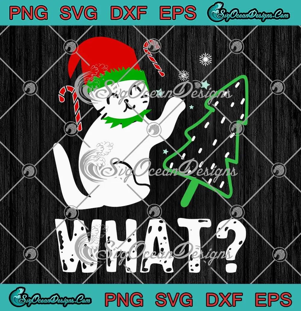 Christmas-Santa-Cat-What-Funny-SVG---Christmas-Holiday-SVG-PNG,-Cricut-File Christmas Santa Cat What Funny SVG - Christmas Holiday SVG PNG, Cricut File