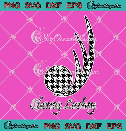 Classey Lashey SVG - Houndstooth SVG PNG, Cricut File