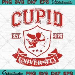 Cupid University Est. 2024 SVG - Happy Valentine's Day SVG PNG, Cricut File