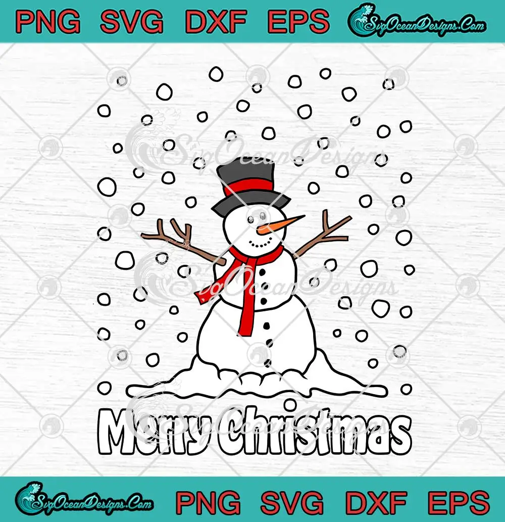 Cute-Snowman-Merry-Christmas-SVG---Winter-Holiday-Christmas-SVG-PNG,-Cricut-File Cute Snowman Merry Christmas SVG - Winter Holiday Christmas SVG PNG, Cricut File