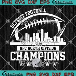 Detroit Football Skyline 2023 SVG - NFC North Division Champions SVG PNG, Cricut File