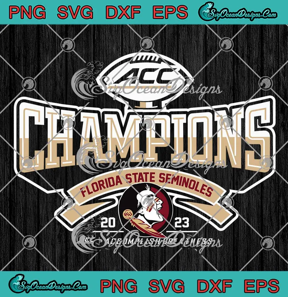 Florida State Seminoles 2023 SVG - ACC Football Conference Champions ...