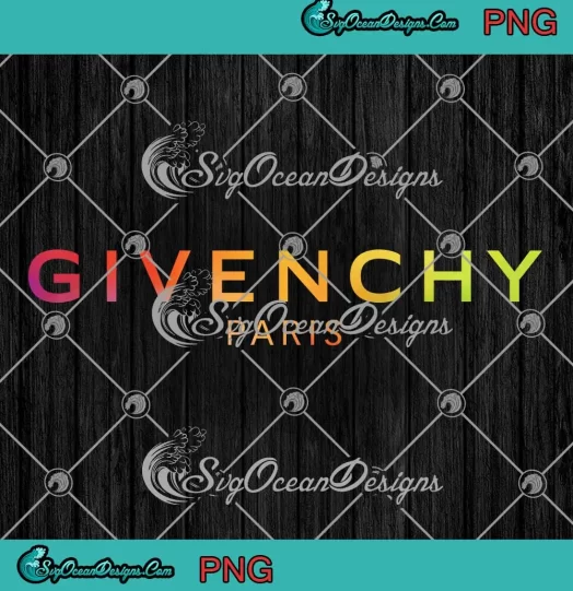 Givenchy Paris Multicolor PNG - Givenchy Logo PNG JPG Clipart, Digital Download