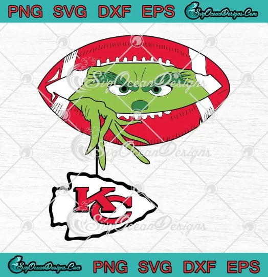 Grinch Hold Kansas City Chiefs Logo SVG - Football SVG - NFL Christmas SVG PNG, Cricut File