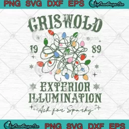 Griswold Exterior Illumination 1989 SVG - Ask For Sparky Retro SVG - Griswold Christmas SVG PNG, Cricut File