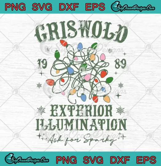 Griswold Exterior Illumination 1989 SVG - Ask For Sparky Retro SVG - Griswold Christmas SVG PNG, Cricut File