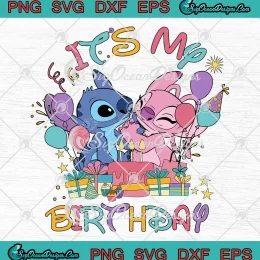It's My Birthday Lilo And Stitch SVG - Cute Disney Birthday Gift SVG PNG, Cricut File