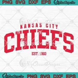 Kansas City Chiefs Est. 1960 SVG - Vintage KC Chiefs Football SVG PNG, Cricut File