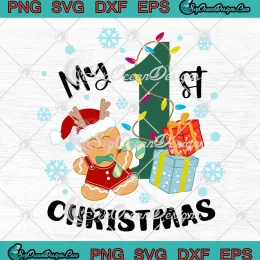 My 1St Christmas Merry Xmas SVG - Baby's 1St Christmas Day SVG PNG, Cricut File