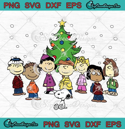 Peanuts Charlie Brown Christmas SVG - Snoopy Christmas Holiday SVG PNG, Cricut File
