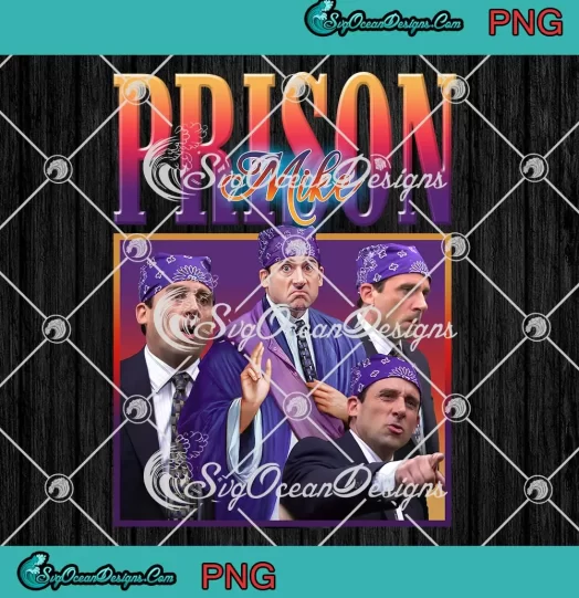 Prison Mike Retro Vintage PNG - The Office Michael Scott PNG - Steve Carell PNG JPG Clipart, Digital Download