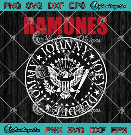 Ramones Red Text Seal SVG - Ramones Rock Music Band SVG PNG, Cricut File