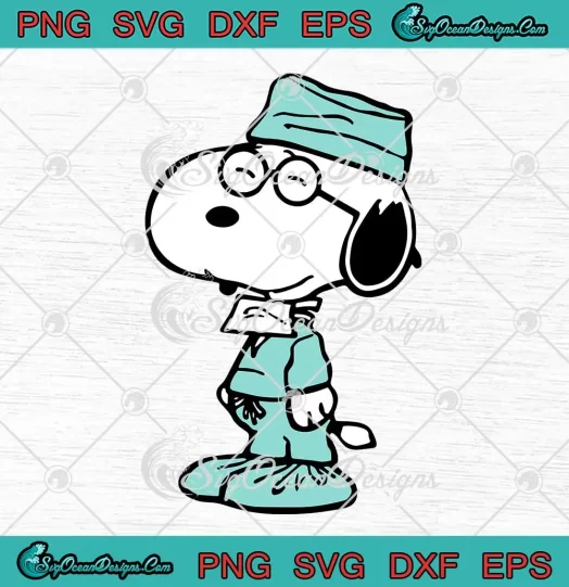 Retro Peanuts Snoopy Nurse SVG - Funny Nursing Snoopy SVG PNG, Cricut File