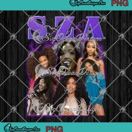 SZA Vintage 90s Style Retro PNG - Hip Hop Rapper 90s Vintage PNG JPG Clipart, Digital Download