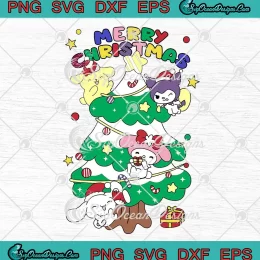 Sanrio Merry Christmas 2023 SVG - Hello Kitty Christmas SVG PNG, Cricut File