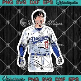 Shohei Ohtani Dodgers 17 SVG - Los Angeles Dodgers Baseball SVG PNG, Cricut File
