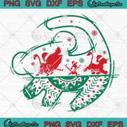 Simba Pumbaa And Timon Christmas SVG - Hakuna Matata SVG - The Lion King SVG PNG, Cricut File