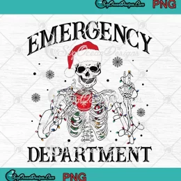 Skeleton Emergency Department PNG - ER Nurse Xmas Christmas PNG JPG Clipart, Digital Download