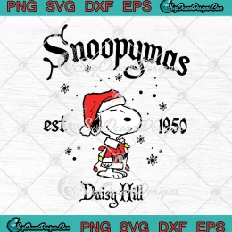 Snoopymas Daisy Hill Est 1950 SVG - Santa Snoopy Peanuts Christmas SVG PNG, Cricut File