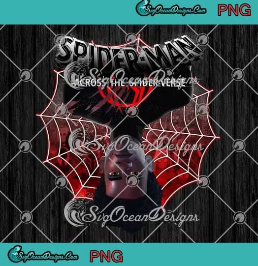 Spider Man Across The Spider Verse PNG - Marvel Comics PNG - Miles Morales PNG JPG Clipart, Digital Download