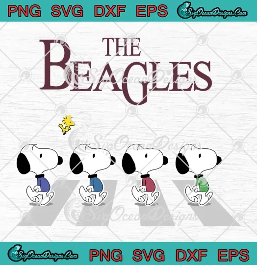 The Beagles Abbey Road Inspired SVG - Cute Snoopy Disney Peanuts SVG PNG, Cricut File