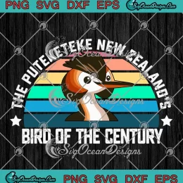 The Puteketeke New Zealand's SVG - Bird Of The Century Vintage SVG PNG, Cricut File