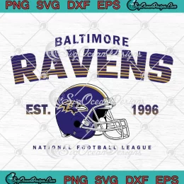 Baltimore Ravens Est. 1996 SVG - National Football League SVG PNG, Cricut File