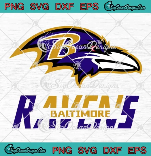 Baltimore Ravens Logo Team SVG - Baltimore Ravens Football SVG PNG, Cricut File
