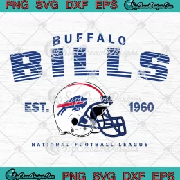 Buffalo Bills Est. 1960 SVG - NFL National Football League SVG PNG, Cricut File