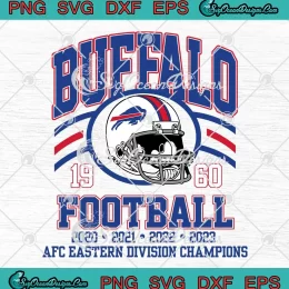 Buffalo Bills Football 1960 SVG - AFC Eastern Division Champions SVG PNG, Cricut File