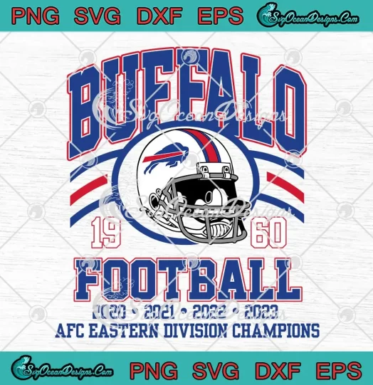 Buffalo Bills Football 1960 SVG - AFC Eastern Division Champions SVG PNG, Cricut File