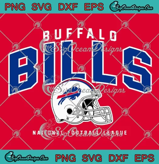 Buffalo Bills Team Helmet SVG - National Football League SVG PNG, Cricut File