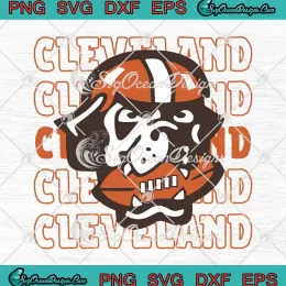 Cleveland Browns Dawg Vintage SVG, Cleveland Football NFL SVG PNG EPS DXF PDF, Cricut File