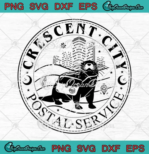 Crescent City Postal Service Otter SVG - Crescent City Otter Messenger SVG PNG, Cricut File