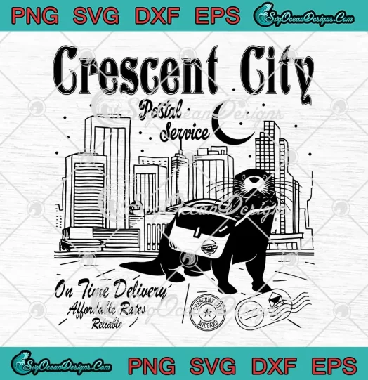 Crescent City Postal Service SVG - Messenger Otter Crescent City SVG PNG, Cricut File
