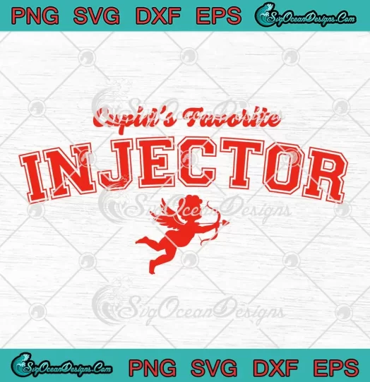 Cupid's Favorite Injector SVG - Cute Nurse Valentine's Day SVG PNG, Cricut File